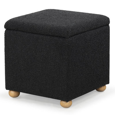 Becka Square Boucle Storage Ottoman