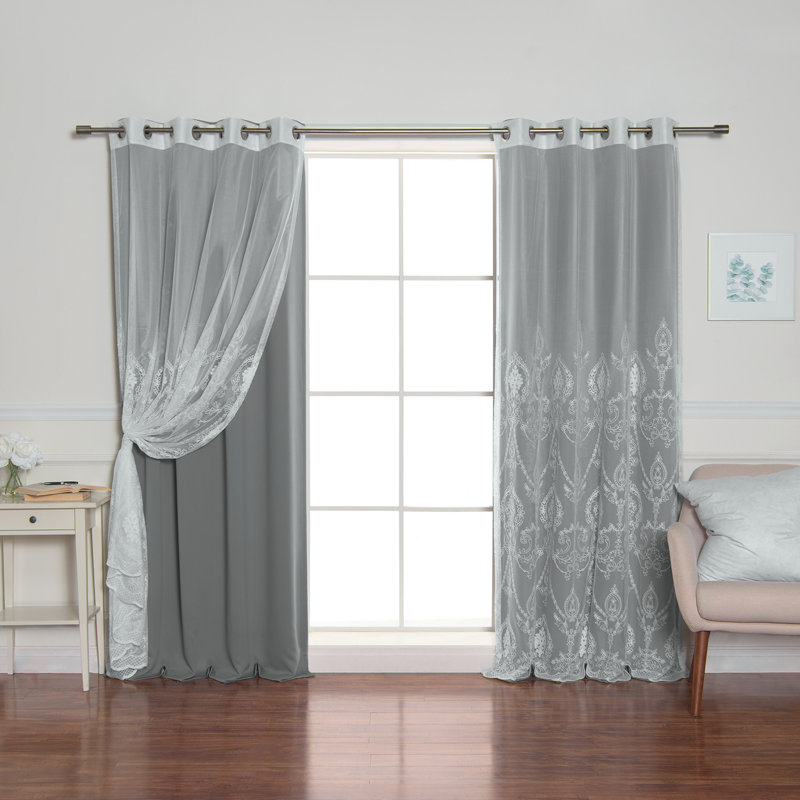 Portishead Room Darkening Curtain, 52" W x 84" L, Gray