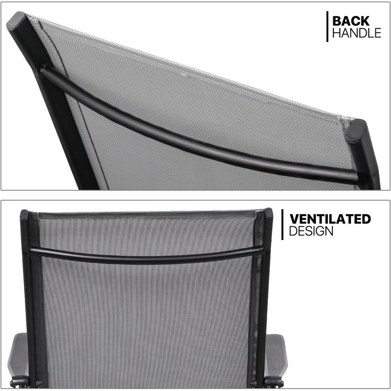 Chaise d'extérieur Cambri, Gris