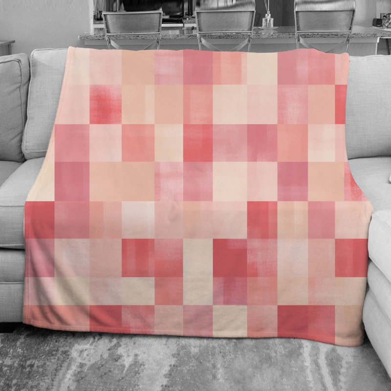 Couverture polaire à carreaux, Simple