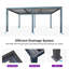 Pergola d'extérieur en aluminium mauve 11 pi x 23 pi Mauve Leaf-82617691