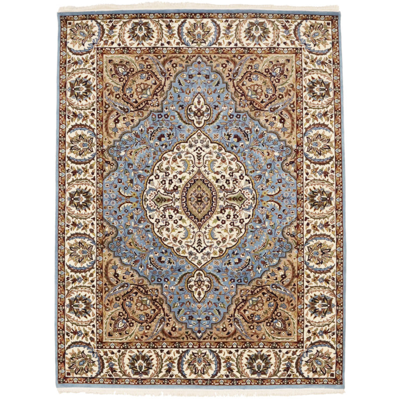Tapis bleu Indo Kerman