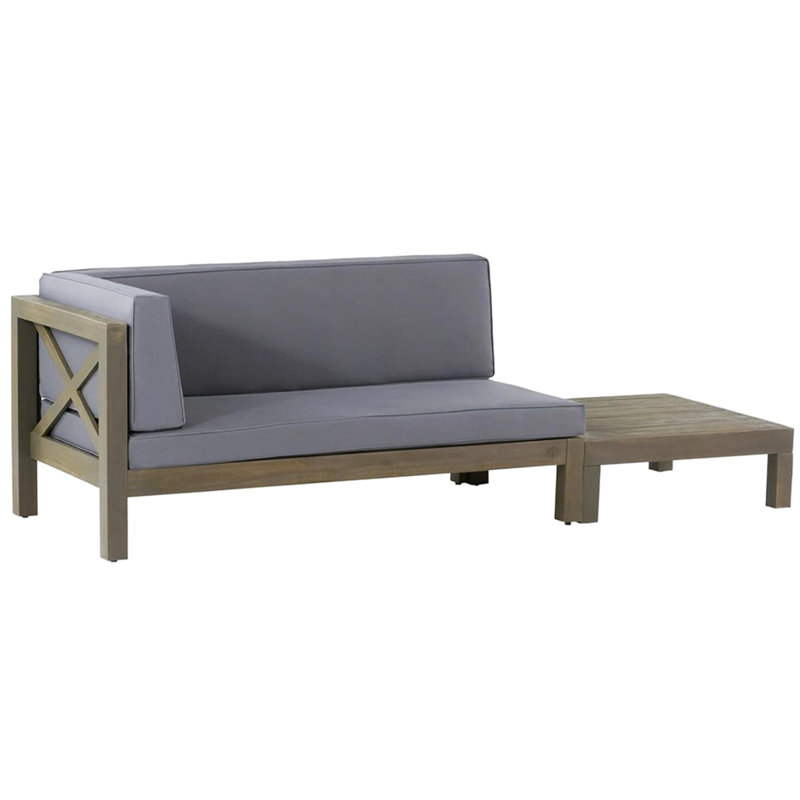 Banc de coin en L avec table basse Brava