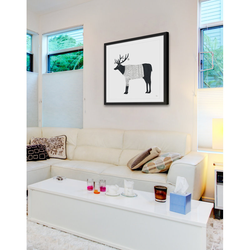 " Cozy Deer " by Eyre Tarney, 32" H x 32" W x 1.5" D