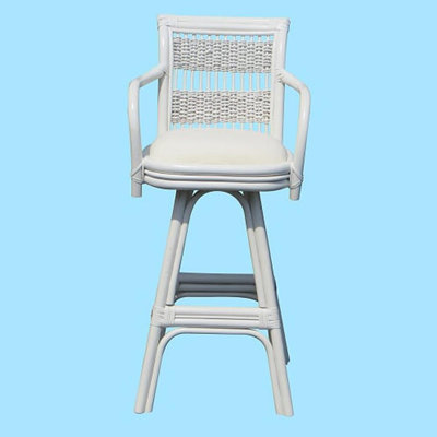 Regatta Swivel Upholstered Cotton Counter Stool