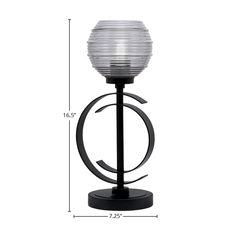 56-5-1-Light Table Lamp, Black, Matte Black