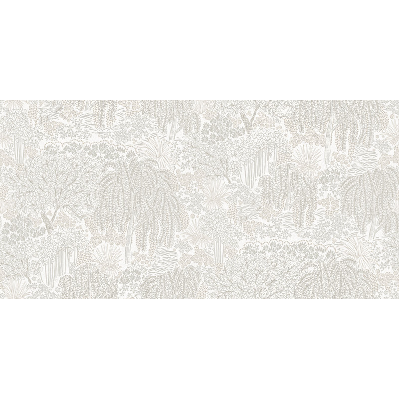 Papier peint blanc Willow Whisper, Blanc