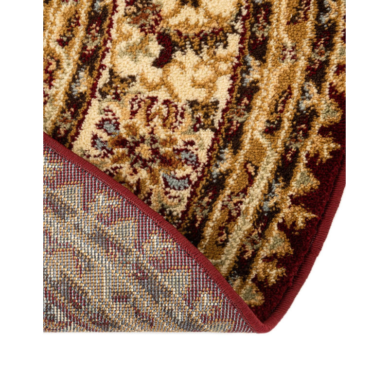 Tapis oriental Niles, Ovale 4 pi 1 po x 6 pi 1 po, Rouge