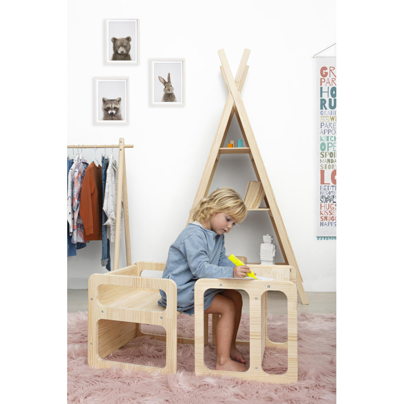Hardy Kids Solid Wood Square and Chair Set