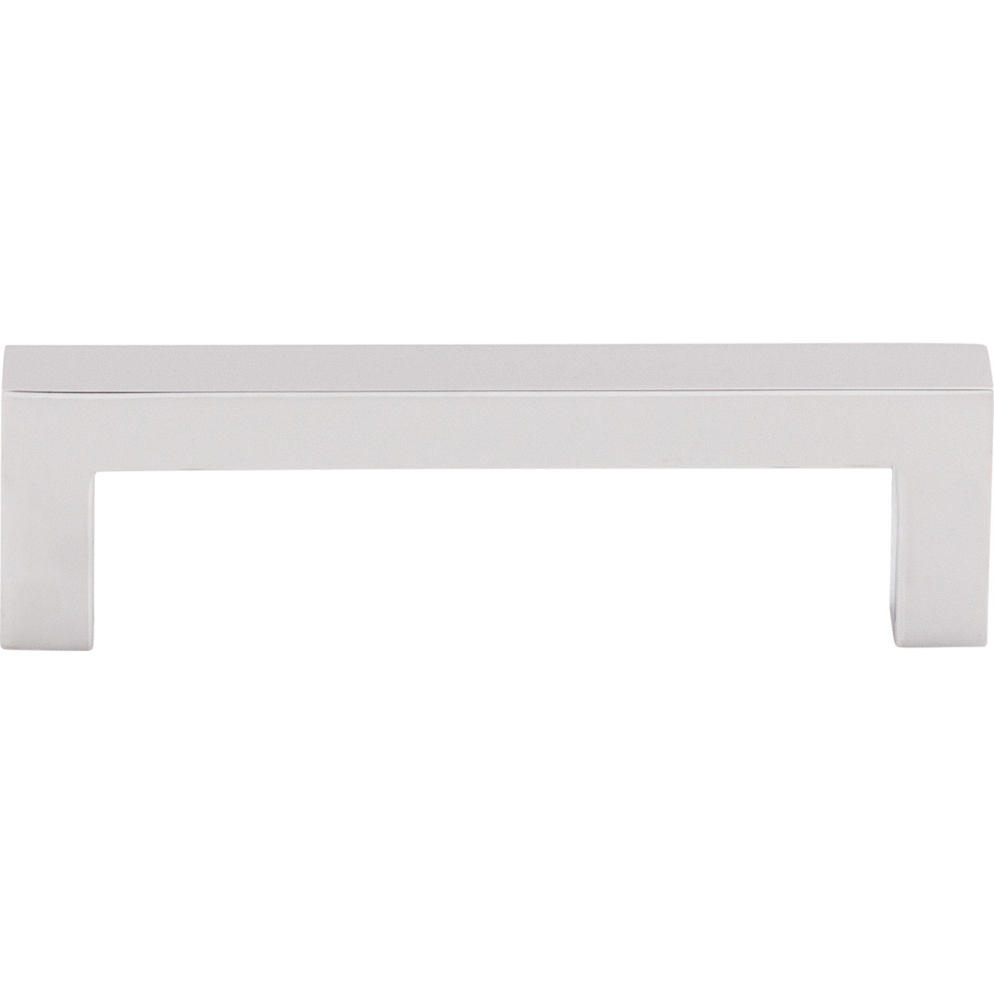 Square Bar pull, Polished Chrome, 3 3/4" Center to Center