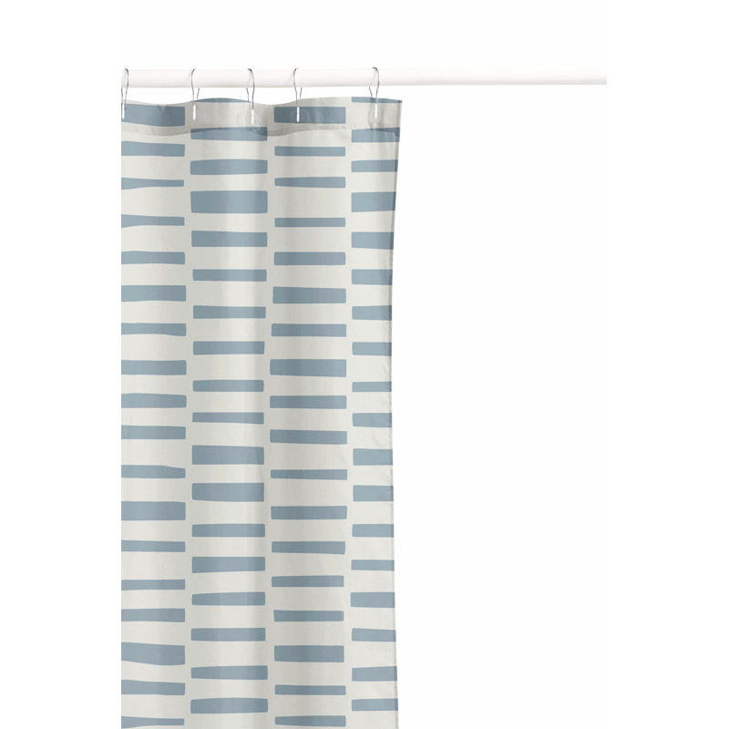 Flat Attack Ultra-Thin Lightweight Shower Curtain, Blue/Slate Blue