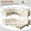 Canapés d'angle multifonctionnels avec rangement, revêtement en polaire sherpa, style moderne