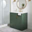 Meuble-lavabo autoportant de 30 po en vert avec lavabo en céramique, structure en bois massif, armoire de rangement avec 3 tiroirs et portes à fermeture douce (sans robinet)-130854241-130854244