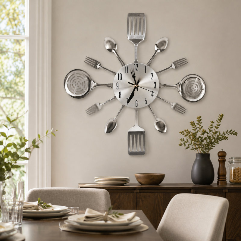 16 Inch Cutlery Kitchen Wall Clock