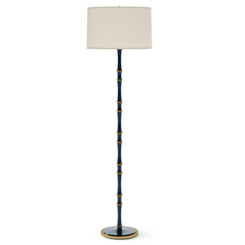 Lampe sur pied traditionnelle 64,50 po Kane, Bleu minuit, Fondine