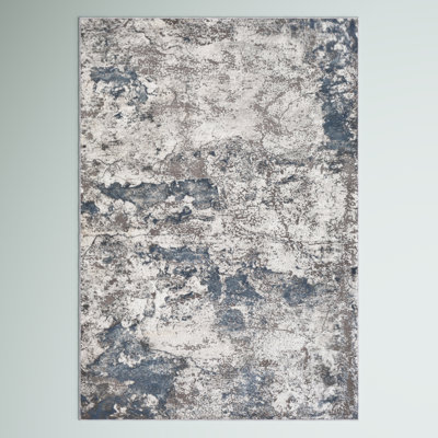 Tapis gris à motif abstrait Bridgeton