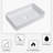 24"x14" White Ceramic Rectangular Vessel Bathroom Sink