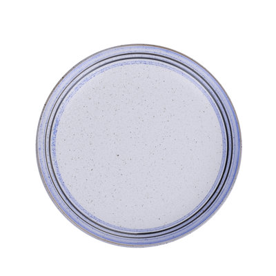 Yanco Ocean Coupe 9" Dinner Plate In Blue;white