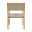 Ensemble de 2 chaises de salle à manger d'extérieur, structure en bois d'acacia teck clair et osier PE brun clair, idéal pour les patios et les jardins