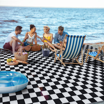 Outdoor Rugs Large Patios RV Outdoor Rug Reversible Waterproof Camping Rugs Portable Plastic Straw Outdoor Area Rug for Camping, RV, Balcony, Patio, Picnic