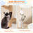 Cat Tree with Perch, Natural Jute Scratching Posts, Dangling Ball, Soft Long Plush Natural & White