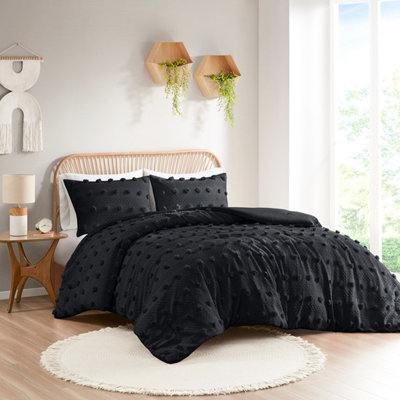 Édredon simple / simple TG - tissu avec rembourrage et pince noire Détails ludiques