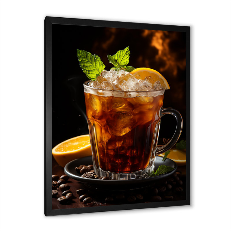 Cuba Aroma Coffee Harmony III - impression, H 44 po x l 34 po x P 1,5 po, Cadre simple noir