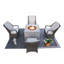 Ensemble de conversation pour 4 personnes avec coussins