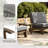 Polett Outdoor Conversation Set Solid Wood Group With Armless Chair And Side Table-1206802463-1206802451