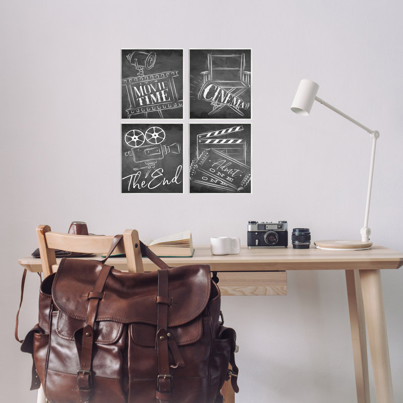 Ensemble de 4 plaques murales Chalkboard