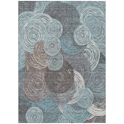 Machine Washable Indoor/Outdoor Hovey ACN2267 Geometric Rug