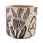 Gray Sand And Cement Planter , Brown Botanical Motifs, Home Room Decor Accents Of 4, - Planters, Traces, Succulent Collections