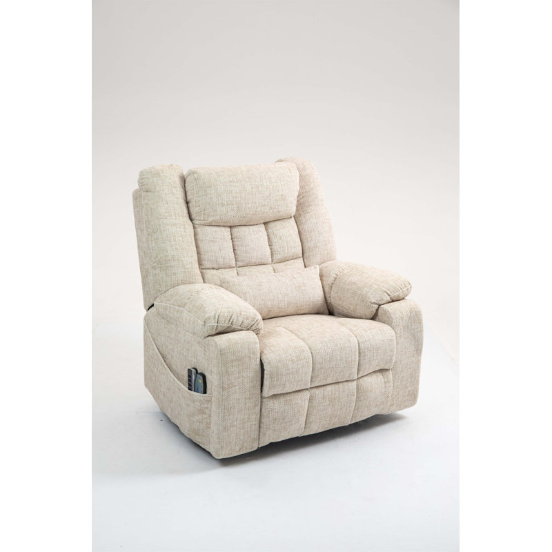 Electric Lift Recliner Chair With Remote Control, Comfortable And Supportive For Elderly And Injured, Cream