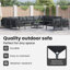  Garden Sofa Set 12 Pcs Anthracite Steel
