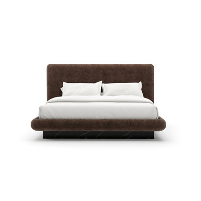 *Overlap Uph Kg Bed Dark Taupe