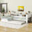 L-Shaped Daybed With Trundle, Drawer, And Usb-163008115