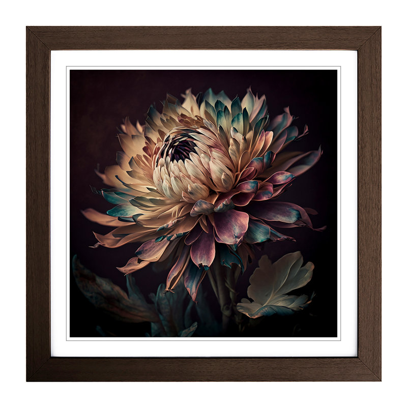 Single Picture Frame Print on Wood, Walnut