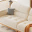 Canapé simple en bois massif blanc cassé