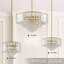 Lustre en cristal moderne avec prismes K9 - luminaire suspendu à 4 niveaux pour salle à manger, îlot de cuisine, chambre à coucher, vestibule, salle de bain - luminaire à intensité variable 2 lumières à hauteur réglable-740326466