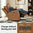 Zero Wall Hugger Genuine Leather Power Recliner Chair with Adjustable Power Headrest-1113586554