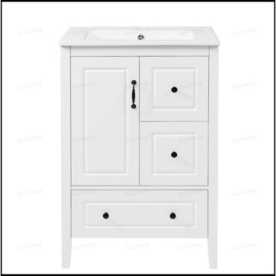 Meuble-lavabo 24 po avec tiroirs à fermeture en douceur 24 po