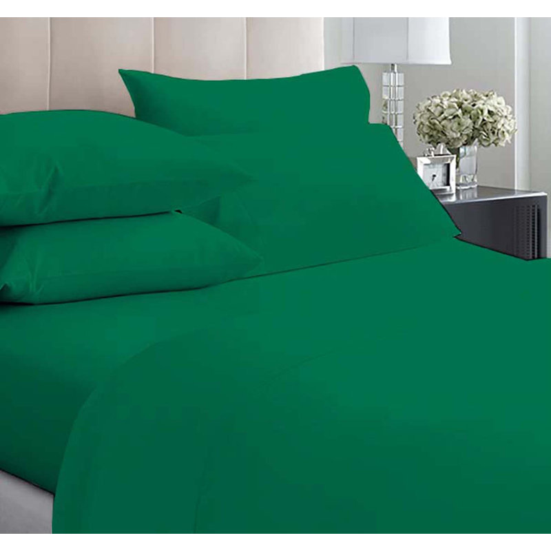 6-Piece Premium Deep Pockets Microfiber Sheet Set, California King, Shamrock Green