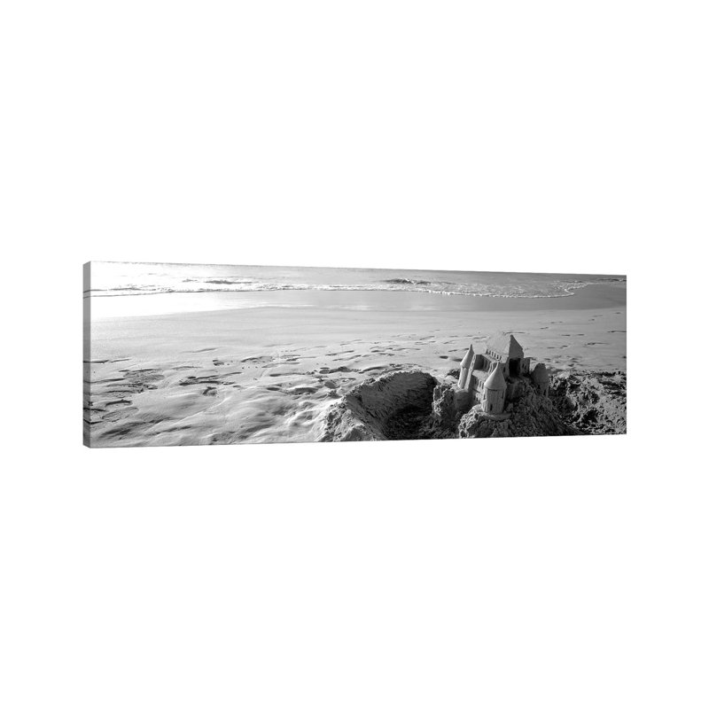 Sandcastle At Hapuna Beach, Big Island, Hawaii, USA by Panoramic Images - Wrapped Canvas Panoramic Print