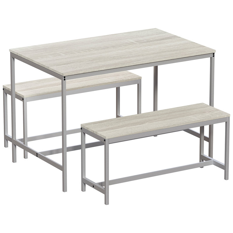 Abneer 4 - Person Dining Set, Oak, Oak, Oak