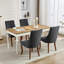 Chaises de salle à manger (2) en noir, revêtement en rayonne, dossier haut pour un confort remarquable, pieds incurvés en bois massif Sw1847bk 2 Intérieur confortable, sièges exceptionnels avec courbe-1676530053