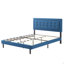 Grand lit plateforme tapissier, cadre de chambre à coucher facile à assembler, bleu foncé-130611571