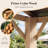 10 ft. W x 10 ft. D Outdoor Cedar Wood Gazebo with Metal Steel Gable Roof For Garden, Porch, Patio