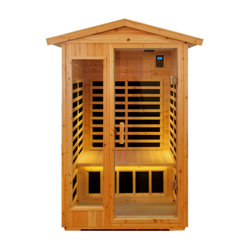 Outdoor Far Infrared Sauna Room Double Person In Old Fir