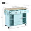 Chariot de cuisine polyvalent avec comptoir rabattable, porte de grange coulissante et rangement réglable, idéal pour les cuisines modernes et peu encombrantes.-1057747368