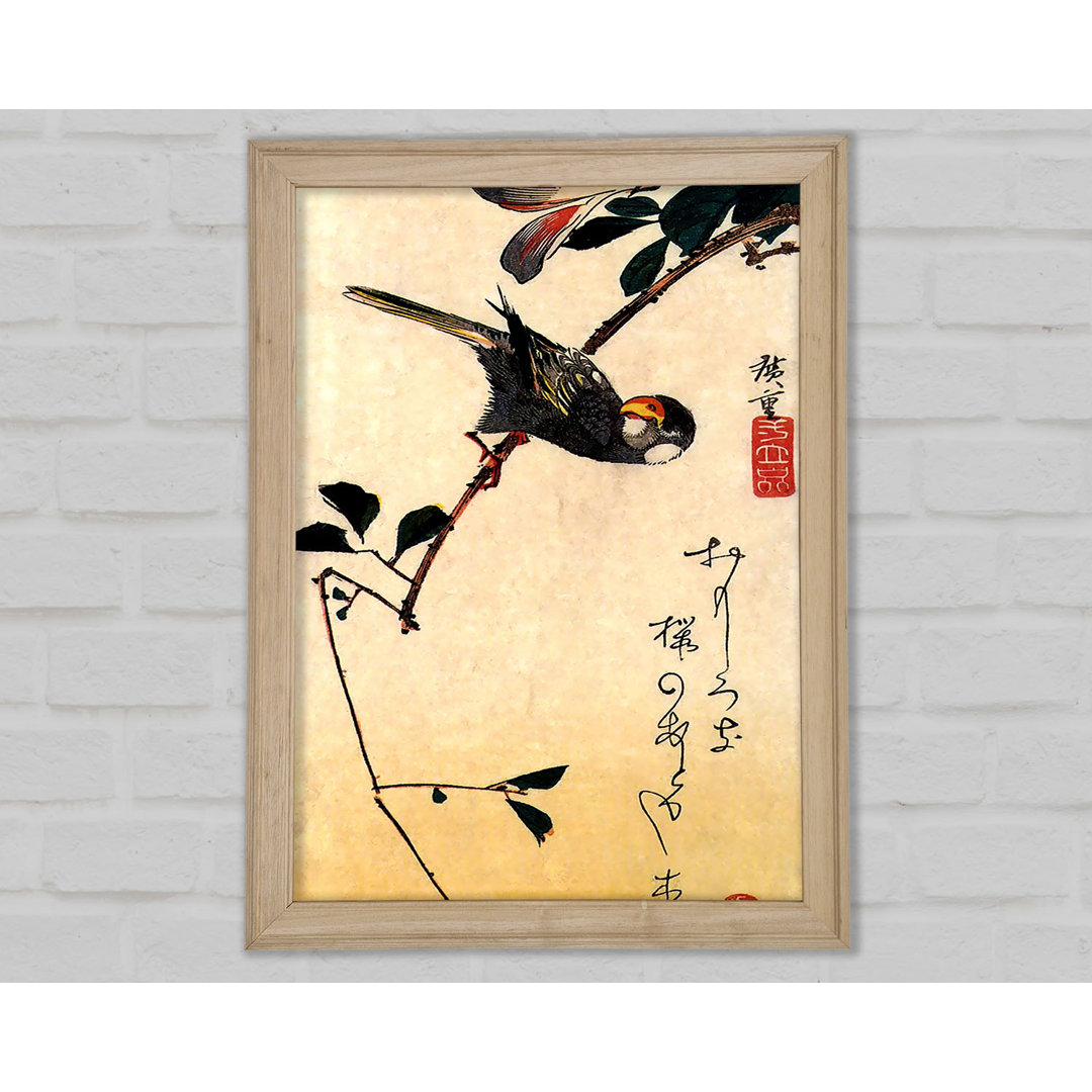 Hiroshige Java Spatz und Magnolie - Einzelner Bilderrahmen Kunstdrucke